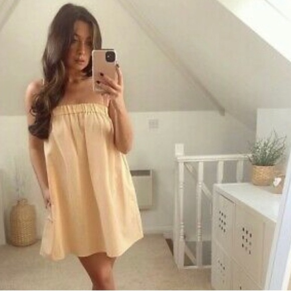 Zara Bloggers Favorite Orange Mini Dress Size XS - Picture 1 of 9